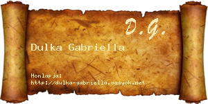 Dulka Gabriella névjegykártya