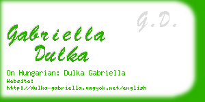 gabriella dulka business card